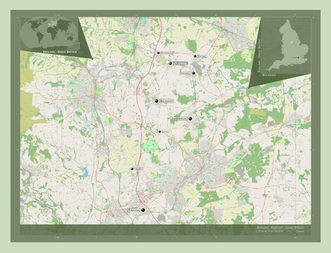 Bolsover, England - Great Britain. OSM. Labelled points of cities