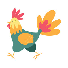 Cheerful chicken mascot © Gstudio