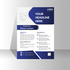 Modern A4 corporate creative clean business flyer design template layout for advertising and promotion growth. vector white background color circle design flyer template. unique image flyer inspire.