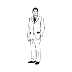 Drowing art smart boy nice a man,pj