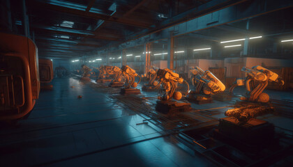 Industry. contemporary factory concept. generative AI	
