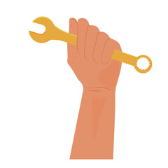 Vector stock illustration. Builder. Repairman. Labor day. Isolated on a white background.