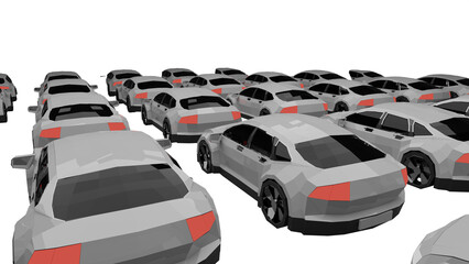 3d rendered illustration of a car