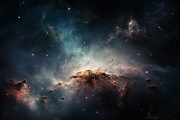 Fototapeta na wymiar A Universe Filled with Stars, Nebula and Galaxy. Generative AI