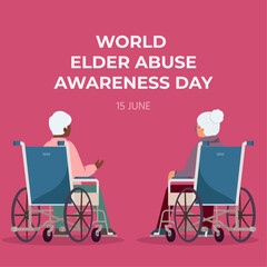 Vector Illustration for World Elder Abuse Awareness Day