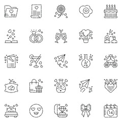 Set of friendship icons. Vector Illustration