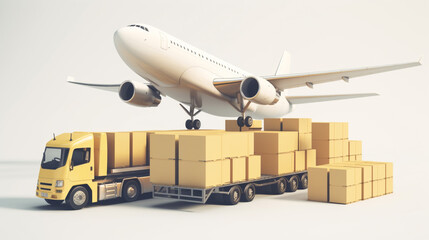 Global transportation concept design Generated AI