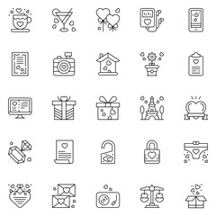 Valentine icon pack including girl. couple. movie. women. love.