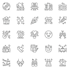 Love icons pack. Love symbols collection. Graphic icons element.