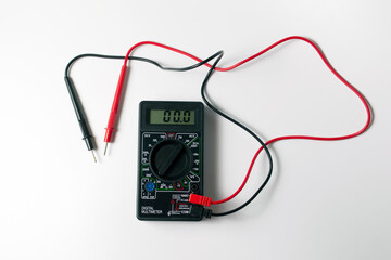 digital multimeter isolated on white