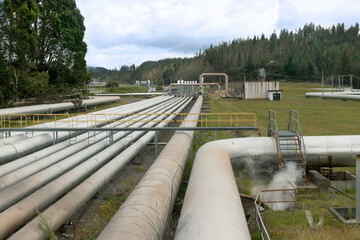 Green energy geothermal power station pipeline