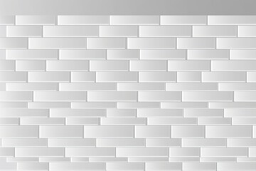 minimalistic white brick wall against a gray background. Generative AI