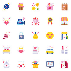 Wedding celebration icons collection. UI icon set.