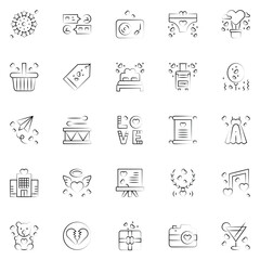 Set of friendship icons. Vector Illustration
