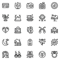 Valentine's Day Icons: teddy bear. letter. ring with a diamond. heart. rose. cupcake. strawberry in chocolate and gift. Vector illustration.