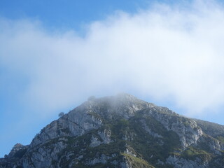 clouds over the mountains