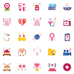Valentine icon pack including girl. couple. movie. women. love.