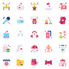 wedding icon pack. marrying. ceremony icons.Vector illustration.