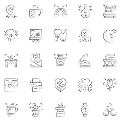 wedding icon pack. marrying. ceremony icons.Vector illustration.