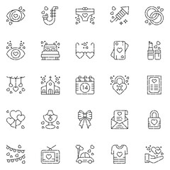 Set of friendship icons. Vector Illustration