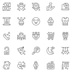 wedding icon pack. marrying. ceremony icons.Vector illustration.