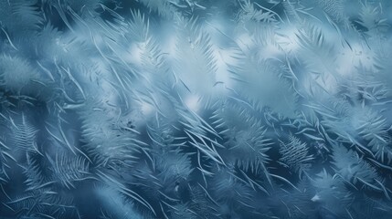 Frozen and iced background. Frosty, Icy and blueish winter background.