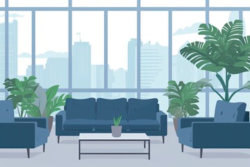 spacious and cozy living room with natural lighting and comfortable furniture. Generative AI