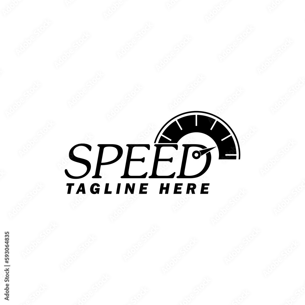 Poster fast acceleration odometer logo icon isolated on transparent background
