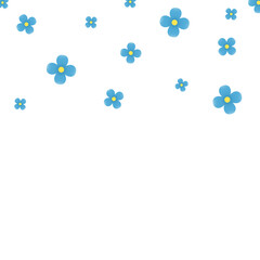 blue flower confetti party