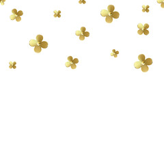 Fototapeta na wymiar gold flower confetti party