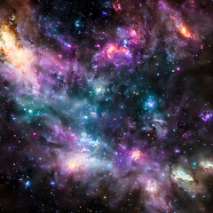 Obraz na płótnie Canvas Abstract space star nebula cloud background