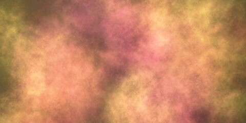 Cosmic pink-yellow abstract background. Dramatic sunset sky. Background image of the universe. Colorful texture. Blurred background.