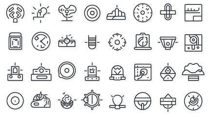 Fototapeta premium Line Icons Set Ideas