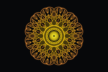 Luxury Mandala Background Design with golden arabesque Arabic East style