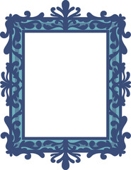 ornate gold vector frame on transparent background