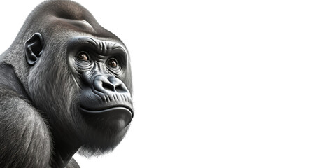Gorilla  over png background created with Ai