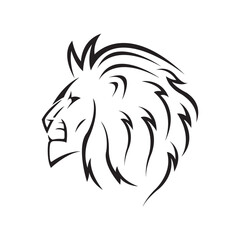 lion head icon logo vector design template