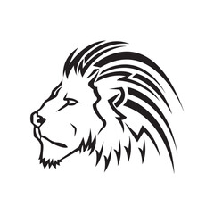 lion head icon logo vector design template