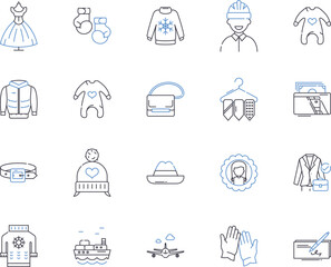 Shopping centre outline icons collection. Mall, Retail, Shopping, Outlet, Store, Bazaar, Arcade vector and illustration concept set. Market, Centre, Plaza linear signs