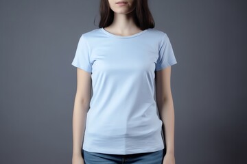 Fototapeta premium soft blue women t shirt