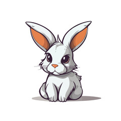 Fototapeta na wymiar Adorable White Rabbit