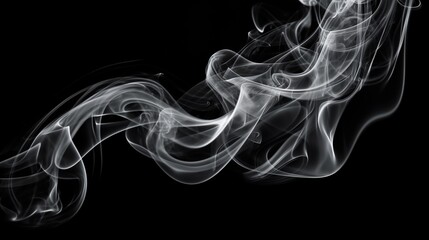 Smoke texture on distinct black background