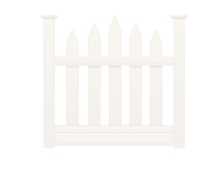 Wooden fence vector illustration isolated on white background
