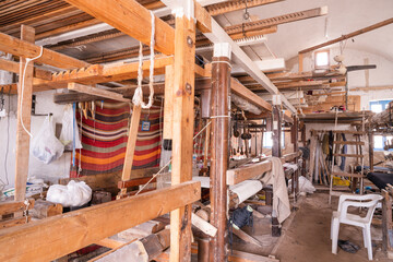 Weaving workshop in Djerba, a large island in southern Tunisia