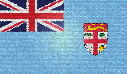 Fiji textured flag