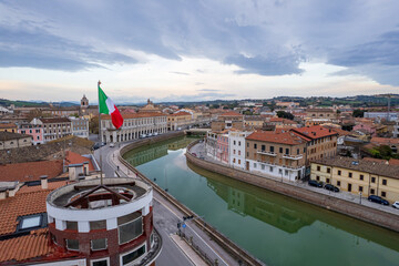 Aerial view of Italian town Senigallia