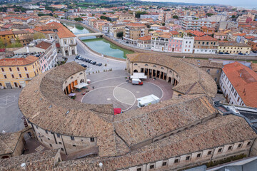 Aerial view of Italian town Senigallia