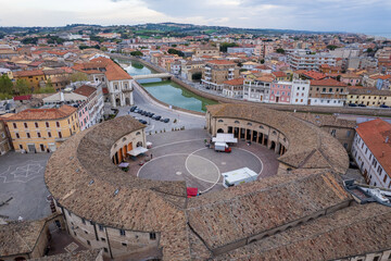 Aerial view of Italian town Senigallia