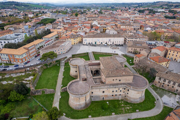 Aerial view of Italian town Senigallia