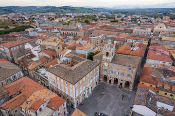 Aerial view of Italian town Senigallia